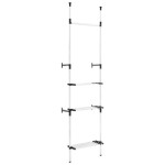 vidaXL telescopic wardrobe system with aluminum storage rod.